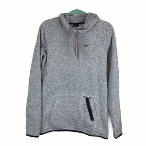 Nike Cowl Neck Gray Thick Hoodie Sweatshirt